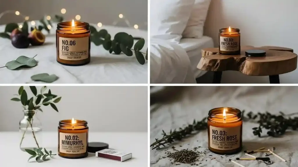 6 Pack Candles for Home Scented Aromatherapy Candle Gift Set for Women Soy Wax Long Lasting