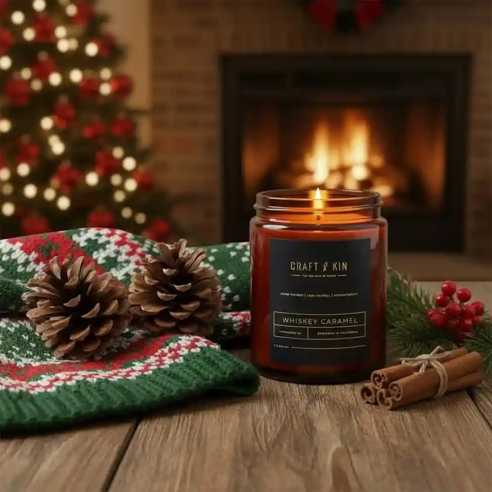 Craft & Kin Christmas Scented Candles for Men