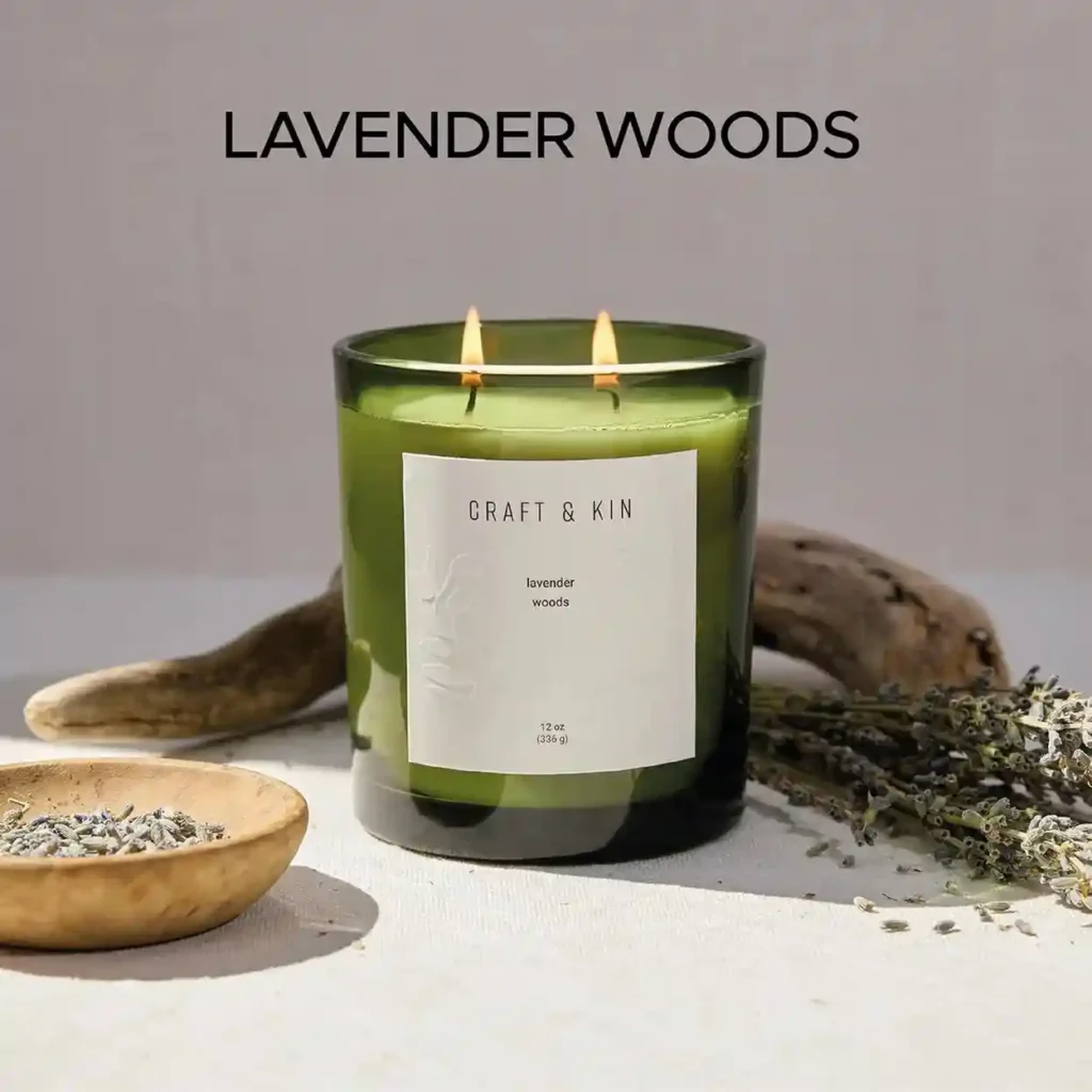 Craft & Kin Lavender Christmas Scented Candles