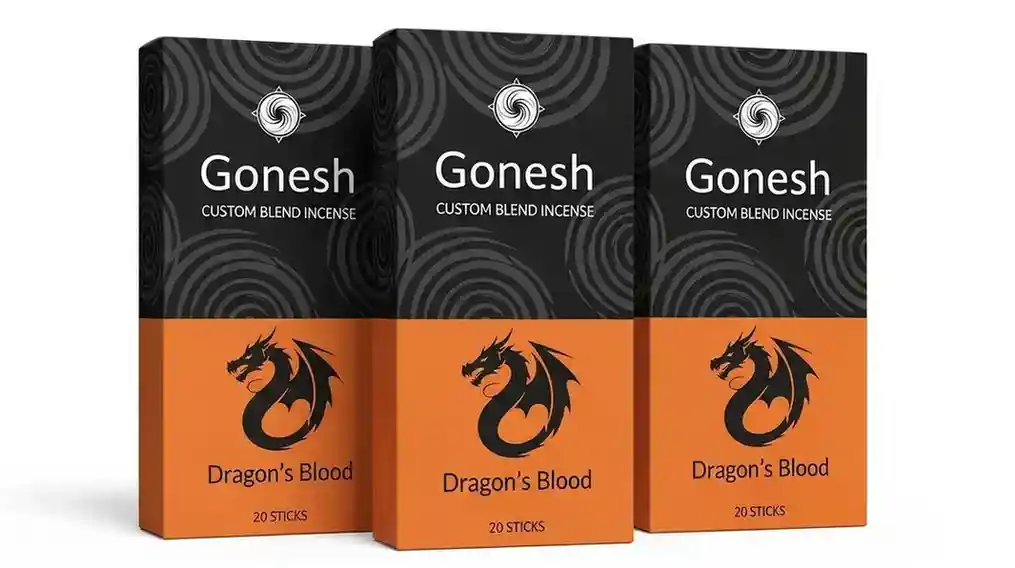GONESH Incense Sticks Dragon Blood Charcoal Lot of 12
