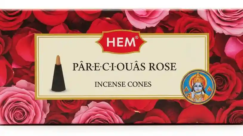 HEM -Precious Rose Incense Cones - Pack of 12