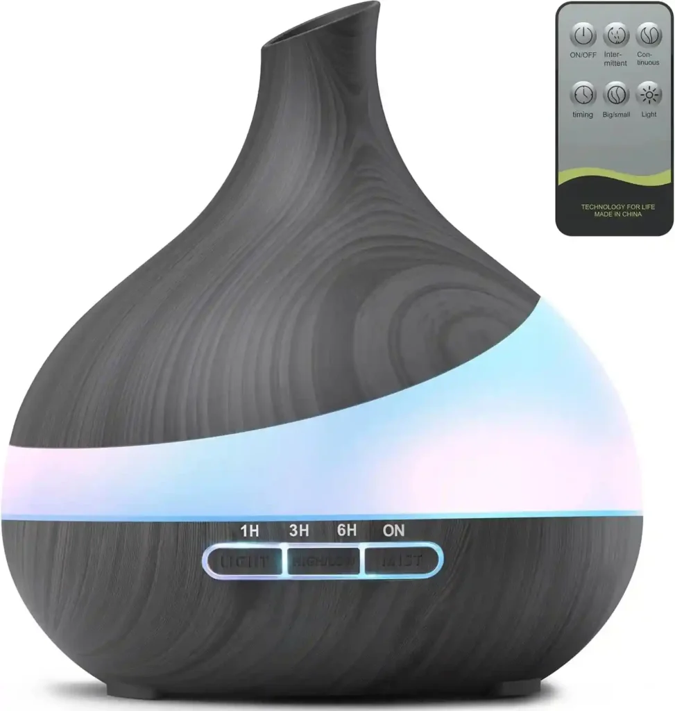 HJTHJT 500ML Essential Oil Diffuser Aroma Diffuser with Remote Control for Hotel Spa Yoga Room