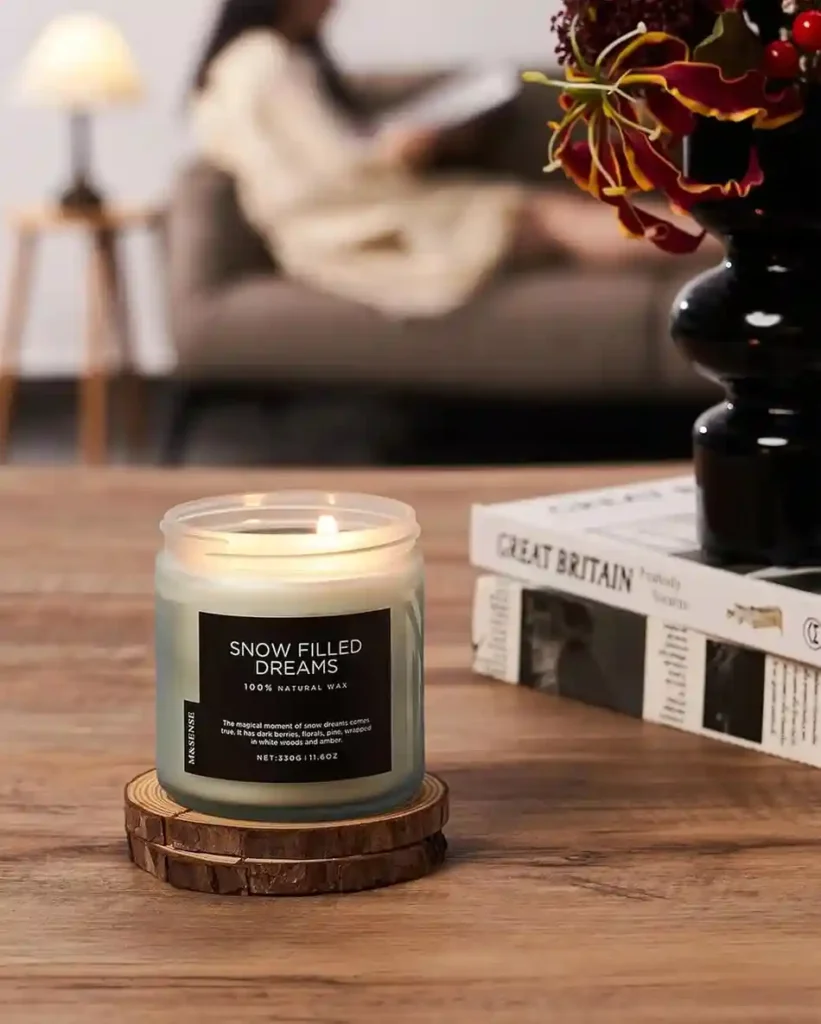 M&SENSE Snow Filled Dreams Winter Scented Candle,